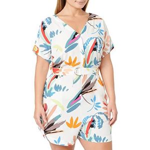 Urban Classics Dames Dames Dames Short Viscose Riem Jumpsuit T-Shirt, Witesandfruity, 5XL