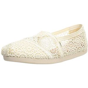 TOMS Marokkaanse Corchet Alpargata Loafer Flat voor dames, Gebroken Wit, 37.5 EU