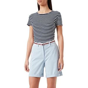 Tommy Hilfiger Dames Katoen Tencel Chino Rw Korte Broek, Blauw, 58 NL