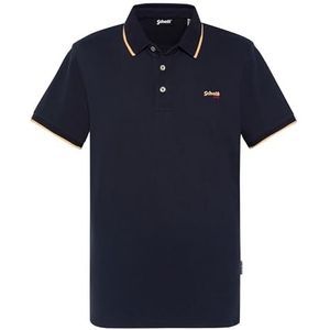 Schott NYC Psausteen Poloshirt voor heren, Blauw, L