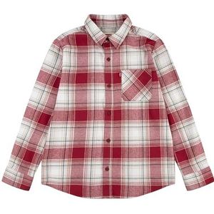 Levi's Kids Jongens LVB LS Flannel One Pocket Shirt 9EG893 Shirt, Rhythmic RED, 16 jaar, ritmisch rood, 16 Jaren