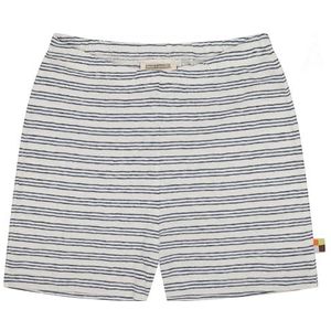 loud + proud Korte strepen met linnen, van biologisch katoen, GOTS-gecertificeerd, ultra marine, 62-68