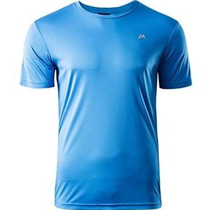 martes Bisic T-shirt voor heren, korte mouwen, ronde hals, 100% polyester, outdoor shirt, sport en fitness, French Blue, L