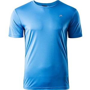 martes Bisic T-shirt voor heren, korte mouwen, ronde hals, 100% polyester, outdoor shirt, sport en fitness, French Blue, XL