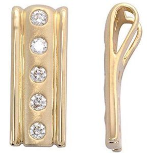Antwerp Jewels dameshanger hanger hanger 585 geelgoud geborsteld diamant (0,20 ct) wit rond geslepen - SAP01572y