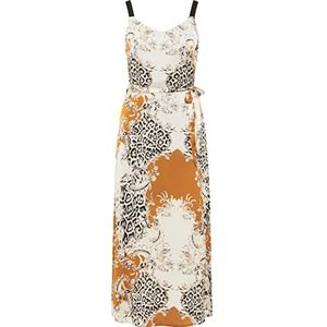 nolie Dames maxi-jurk 19222835-NO01, cognac meerkleurig, XS, maxi-jurk, XS