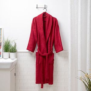 Sancarlos - Effen badjas OCEAN, badstofkatoen, dichtheid 450 g/m², rood, maat XL