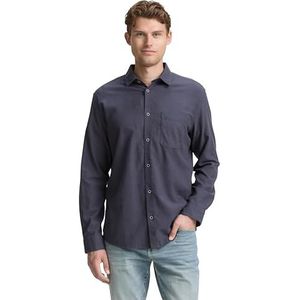 TOM TAILOR heren overhemd, 38523 - Navy Tonal Twill, XXL