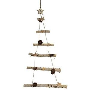 Kerstboom om op te hangen, van hout, 50 x 80 cm