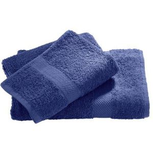 Wenko 19572100 badstof handdoek - katoen, 50 x 100 cm, donkerblauw