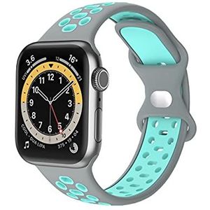 Compatibel met Apple Watch Band 38 mm 40 mm 41 mm vervangende band compatibel met Apple Watch SE Series 7 6 5 4 3 2 1 (grijsblauw)