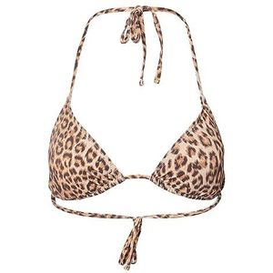 PIECES Pcbaomi Bikini Triangle Bra Sww Noos Bc Bikini Top voor dames, zwart/Aop: leo, L