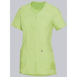 BP 1764-241-0078-XLn superlichte stoffen casack voor dames, 49% katoen/48% polyester/3% elastolefin, lichtgroen, XLn maat