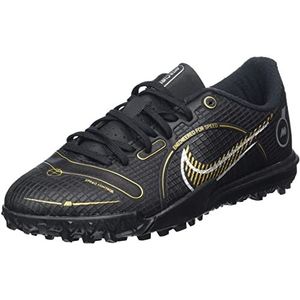 Nike JR Vapor 14 Academy TF, uniseks kindersneakers, zwart/metallic goud-metallic zilver, 27,5 EU