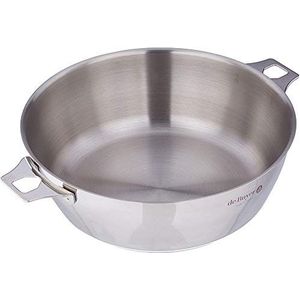 de Buyer - Conische sauteuse van roestvrij staal Milady voor afneembare steel Twisty Ø 24 cm - 3495.24, zilver
