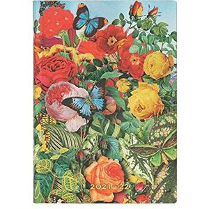 Paperblanks 18-Month Softcover Flexi Diaries 2021-2022 Butterfly Garden | Horizontal | Midi (125 × 175 mm)