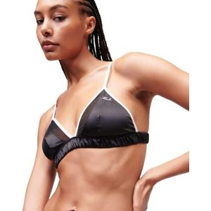 KARL LAGERFELD - Satijnen Triangelbeha - Zwart - Met Karl Signature