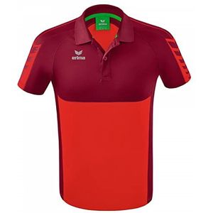 Erima Unisex Six Wings Sport Polo Shirt, rood/bordeauxrood, L