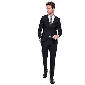 Bonamaison Men's TRMRVN100281 Business Suit Pants Set, Zwart, 48