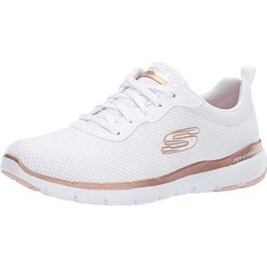 Skechers FLEX APPEAL 3.0 FIRST INSIGHT dames Trainers Low-Top , Wit Wit Mesh Rose Goud Trim Wtrg, 39 EU