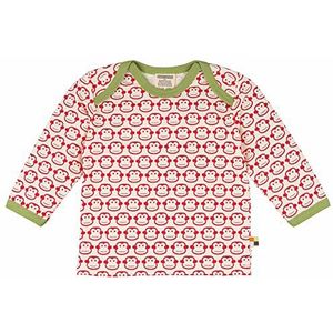 loud + proud Unisex baby shirt lange mouwen print sweatshirt, rood (tomato to), 62/68 cm