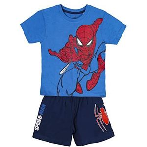 CERDÁ LIFE'S LITTLE MOMENTS Spiderman 100% katoen, 2-delig, T-shirt en broek voor jongens, officieel gelicentieerd product, blauw, normaal voor kinderen