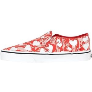 Vans Asher Dames Lage Top Sneakers, Marble Hearts Rood, 38 EU