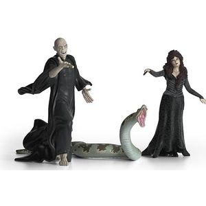 schleich WIZARDING WORLD Heer Voldemort met Nagini & Bellatrix van Detta, vanaf 6 jaar, 42684 - Speelfiguur, 21 x 16 x 18 cm