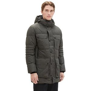 TOM TAILOR Herenparka, 28007 - Grijs Garment Dye Structuur, L