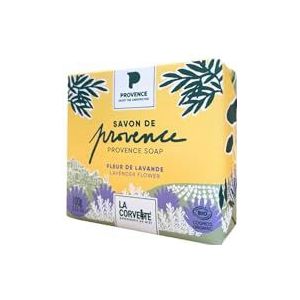 La Corvette - BIO Provence Zeep Lavendelbloem - 99% natuurlijke ingrediënten - Handen en Lichaam - 100g - COSMOS ORGANIC