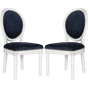 Safavieh Barnard Dining stoel (set van 2) Frans. 50 x 50 x 99.06 cm marineblauw