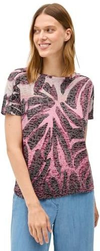 Cecil - Dames Shirt - Rood - Burnout Patroon