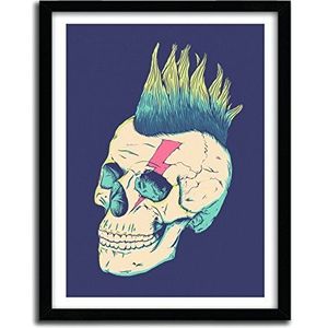 K.Olin Tribu – Poster Skull Punk van Victorsbear, papier, wit, 45 x 65 x 1 cm Skull Punk4C