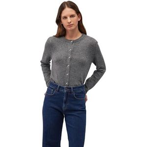 Mavi Dames Fitted Cardigan Gebreide jas, Mid Grey Melange, XS, Mid Grey Melange, XS