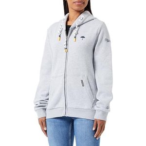 yuka Dames sweatjack 34613743-YU01, lichtgrijs melange, L, lichtgrijs, gemêleerd, L