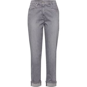 Raphaela by Brax Caren Turn Up gekleurde denim jeans, lichtgrijs, Slightly Used&BUFFI, 38 voor dames, lichtgrijs, licht used&bufffi, 36