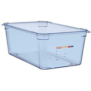 Araven GP591 ABS GN 1/1 formaat voedselopslagcontainer, 200mm x 530mm x 325mm, blauw