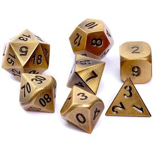 Dobbelstenen set REBEL RPG - Metaal - Messing