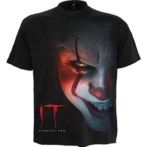 IT IT - Pennywise T-shirt zwart XXL 100% katoen Fan merch, Film, Halloween, Horror