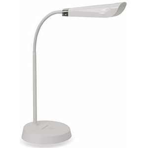 Grundig LED-bureaulamp, plastic, wit, 14 x 14 x 48 cm