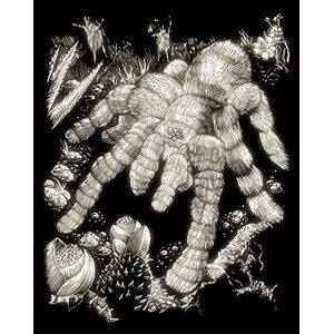 Royal & Langnickel - Krabplaat Tarantula, Glow in the Dark, krabplaatjes voor kinderen en volwassenen, met krabpen en sjabloon