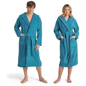 Möve Superwuschel badjas met capuchon, badjas, maat M, Lagoon