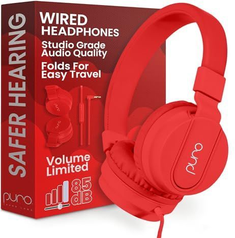 Puro Sound Labs - PuroBasic - Hoofdtelefoon - Rood - Volumebeperkend voor Kinderen