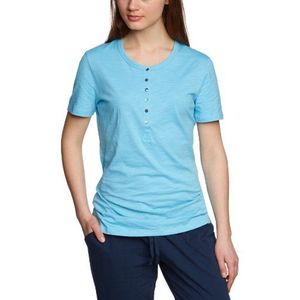 Schiesser dames pyjama top, blauw (805-lichtblauw), 46