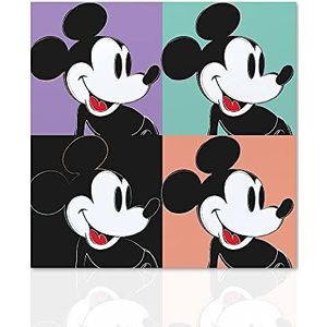 Moderne wandafbeelding met Mickey Mouse – canvas Pop Art Mickey Mouse – schilderij Pop Art Mickey Mouse – afbeelding Pop Art klaar om op te hangen, Declea Home Decor