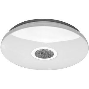 AMARE LED plafondlamp kunststof incl. lamp warm wit, D: 30 cm, via wandschakelaar 3-voudig schakelbaar, wit glanzend