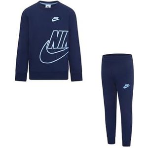 Nike - Gecombineerd pak: sweatshirt met ronde hals, broek met elastische tailleband, Blauw, 5-6 Jaar