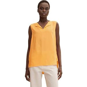 TOM TAILOR Dames Basic blouse zonder mouwen 1031663, 29751 - Bright Mango Orange, 40