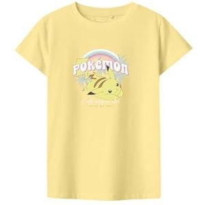 NAME IT Nkfmora Pokemon Ss Nreg Top Box Sky voor meisjes, Lemon Meringue, 122-128