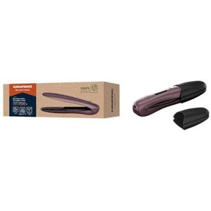 Grundig HS 6330 Mini stijltang, reisstijltang, 3 temperatuurstanden (160/180/200 °C), kleine platen, keramische coating, LE-display, tot 32 minuten gebruiksduur, veiligheidsuitschakeling, violet